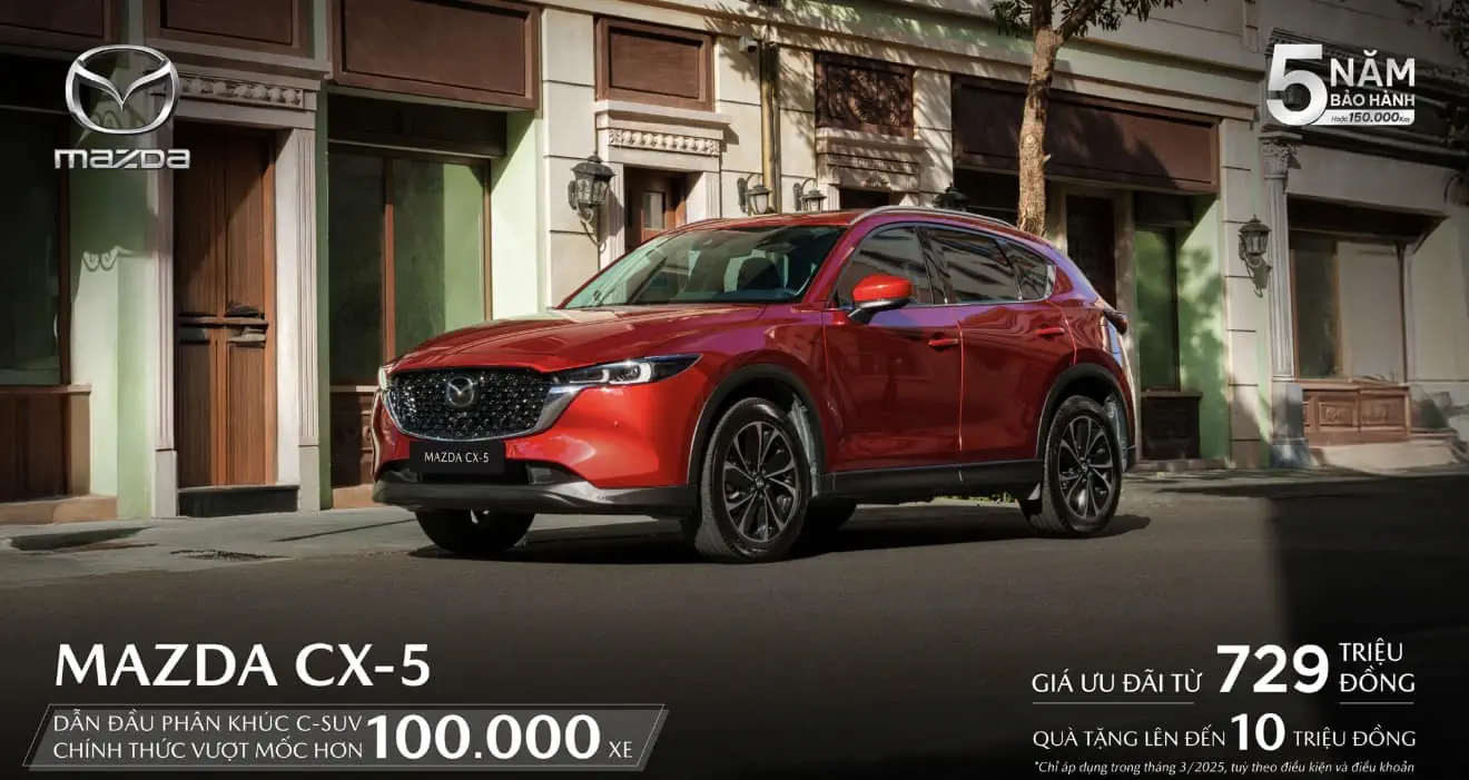 CỘT MỐC 100.000 XE | MAZDA CX-5 TRI ÂN KHÁCH HÀNG VỚI NHIỀU ƯU ĐÃI HẤP DẪN